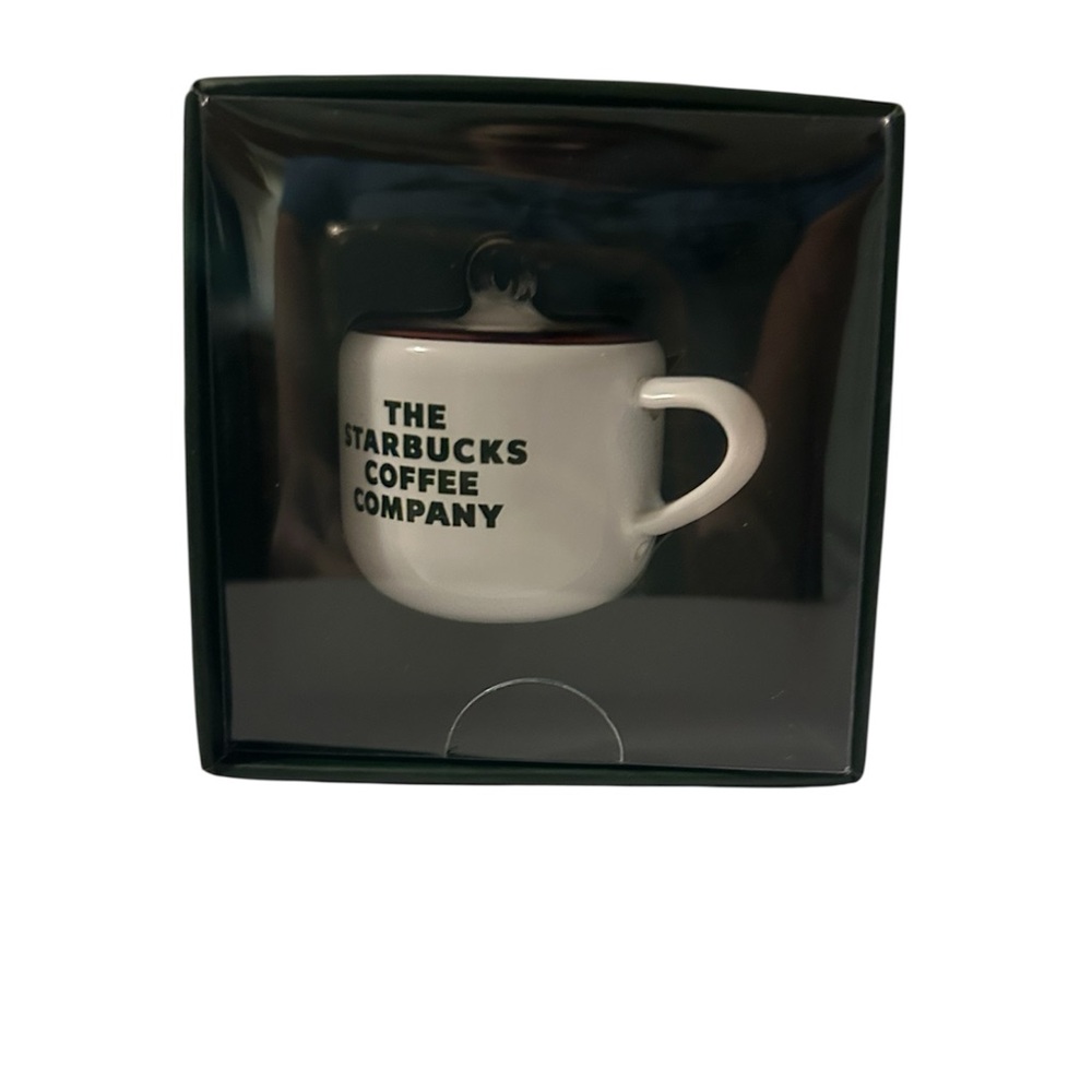 Starbucks White Mini Mug Ornament